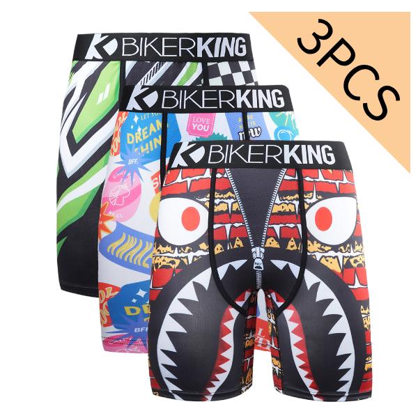 1PCS/2PCS/3PCS/4PCS Men's underwear printed pattern sports flat underwear polyester quick drying breathable sports underwear suitable for running, gym, mid waist, s-XXXL