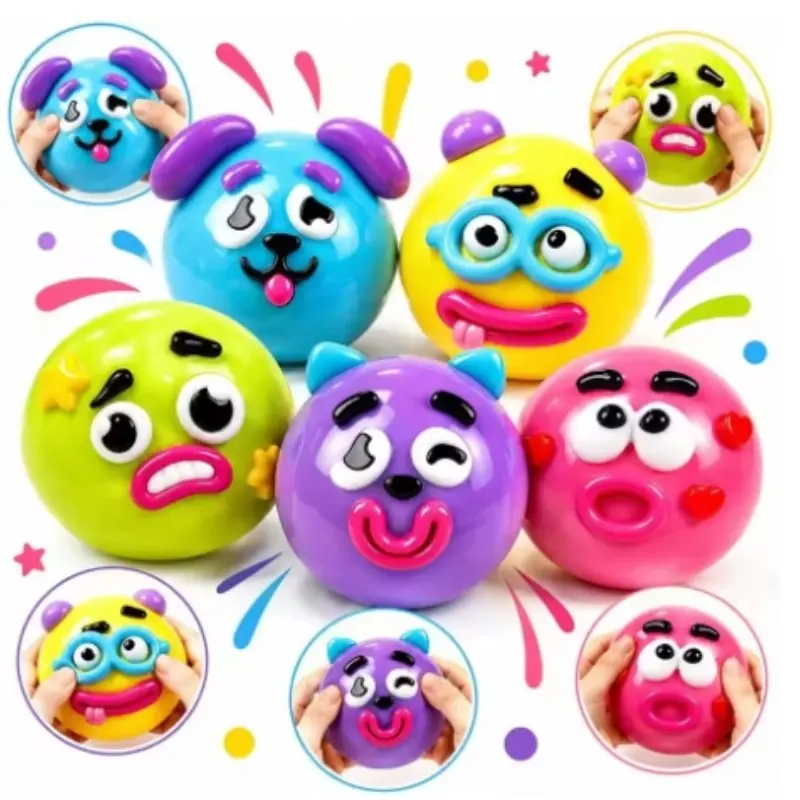 Smushies Squishy DIY Curiosities Dog Face Swap Soft Moldable Slow Rise Decompression Squeeze Toy, Stress Relief Fidgets Blind Box Relaxing Sensory Gift