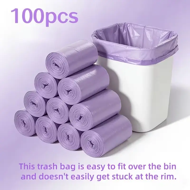 100 Leak-Proof Odor-Resistant Trash Bags, Extra Large Thick Plastic Bags, High Load Capacity, Ideal for Home, Office, Kitchen, Bathroom, Outdoor, Business Use