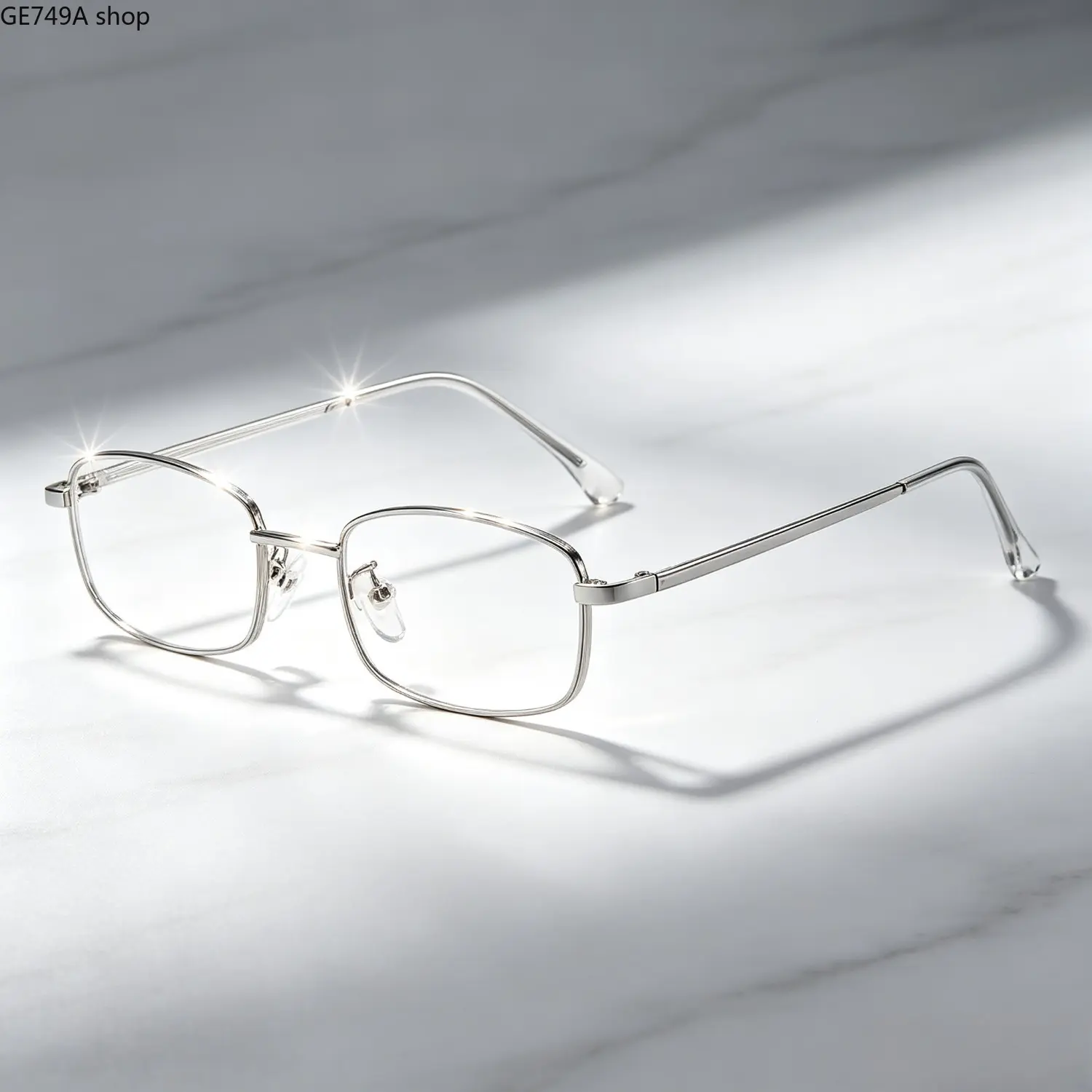 XUH Women's Vintage Blue Light Blocking Glasses, Classic Rectangle Metal Frame Eyewear, Trendy Gold-Silver Wire Rim Fake Nerd Spectacles, Anti-Strain Eyewear for Daily Office Use & Gifting