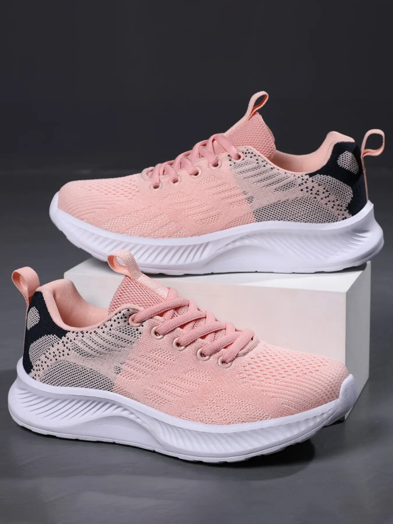 Women's Fashion Simple Sport Running Shoes, Lightweight Comfortable Breathable Daily Casual Shoes, Durable Anti-Slip