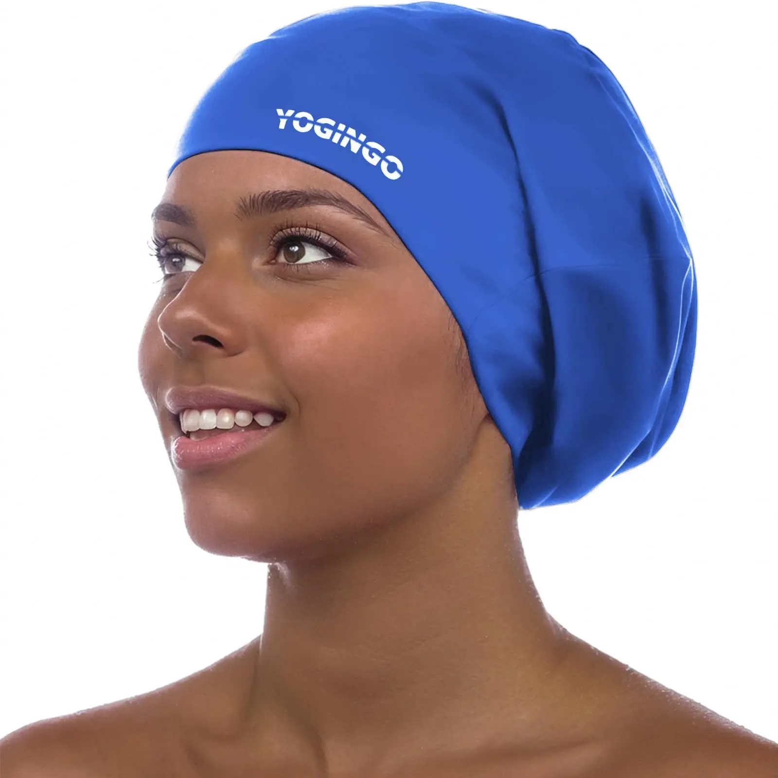 Large Silicone Swim Cap for Women, Roomy Fit for Braids and Long Hair, Pool Swimming and Summer Use
