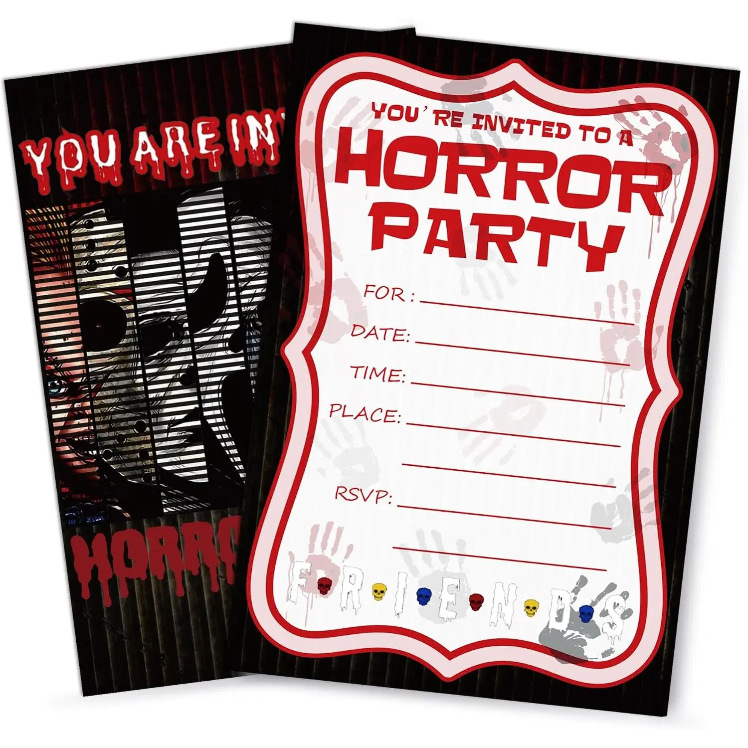 Movie Birthday Invitations for Boys, Party Invites with Envelopes 20 | 4X6in Halloween  Theme Double-Sided Birthday Party Invitations for Boys Girls party Supplies for