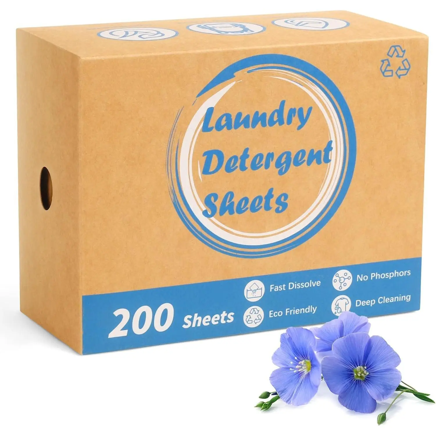 Laundry Detergent Sheets 200 Sheets, -Free, , Plastic-Free, , Liquidless Washing Supplies for Dorm Travel Camping, 200 Loads