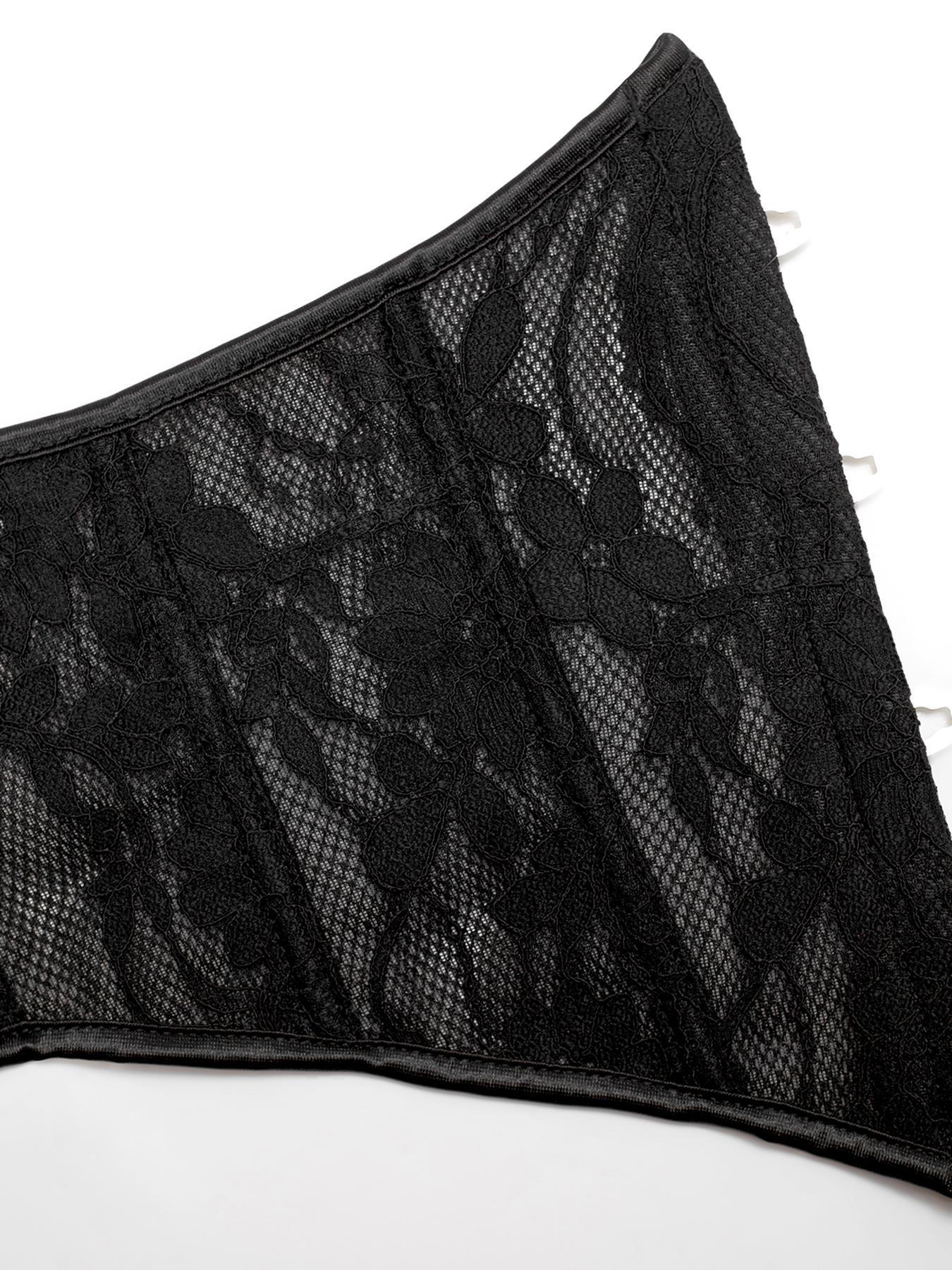 Women's Solid Color Floral Lace Front-Closure Waist Trainer, Comfortable Breathable Lace Up Tummy Control Shaper, Waist Cincher for Women for Women, High Waist Shapewear, Lace Corset