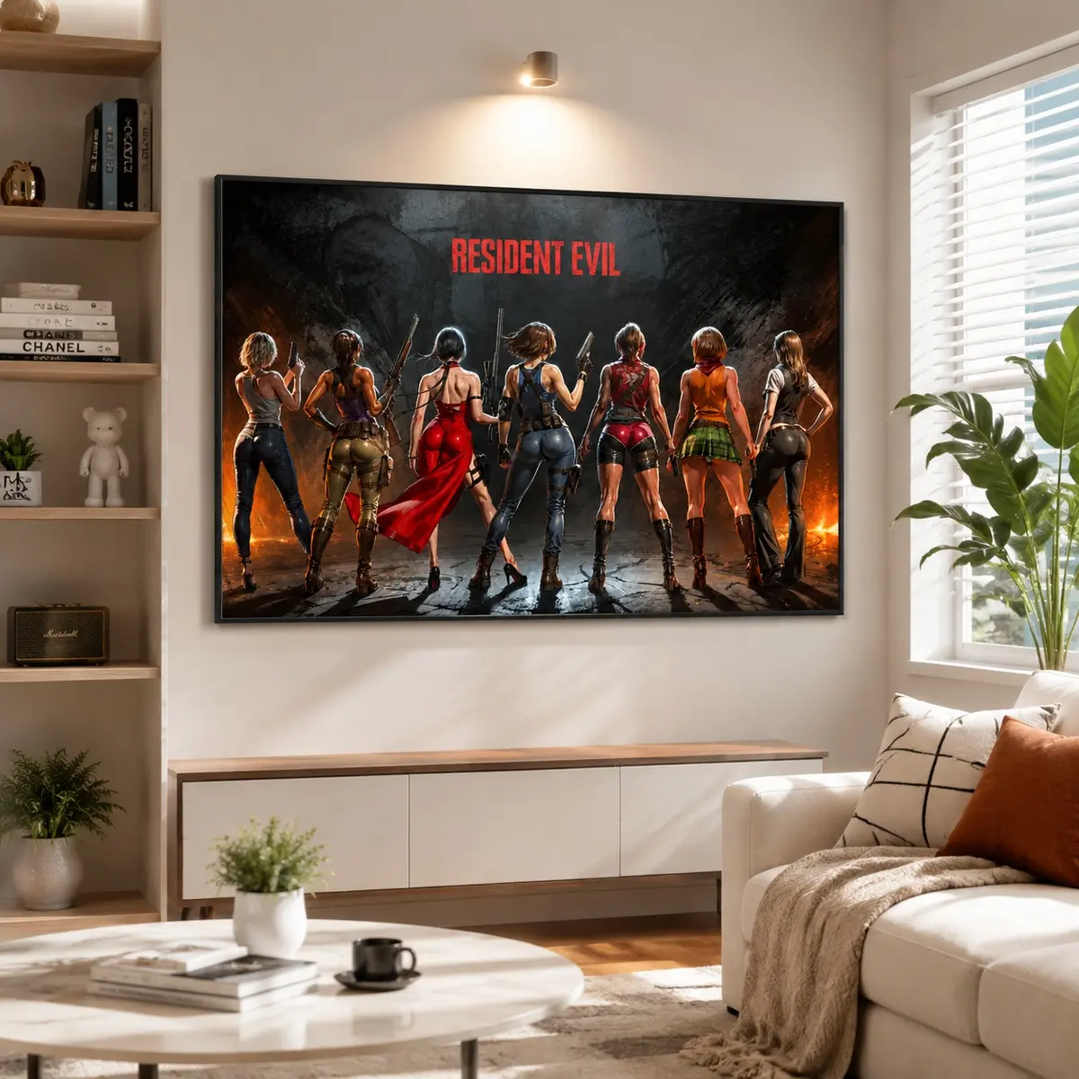 RE Poster, Gamer Poster, Survival Horror Wall Art, Video Game Room Decor, Gaming Canvas Print, Horror Game Artwork, Iconic Song Poster, SI Swimsuit Poster, Commemorative Broadway Print, Mythic Movie Poster, Milestone Commemorative Poster, Man Cave Decor,