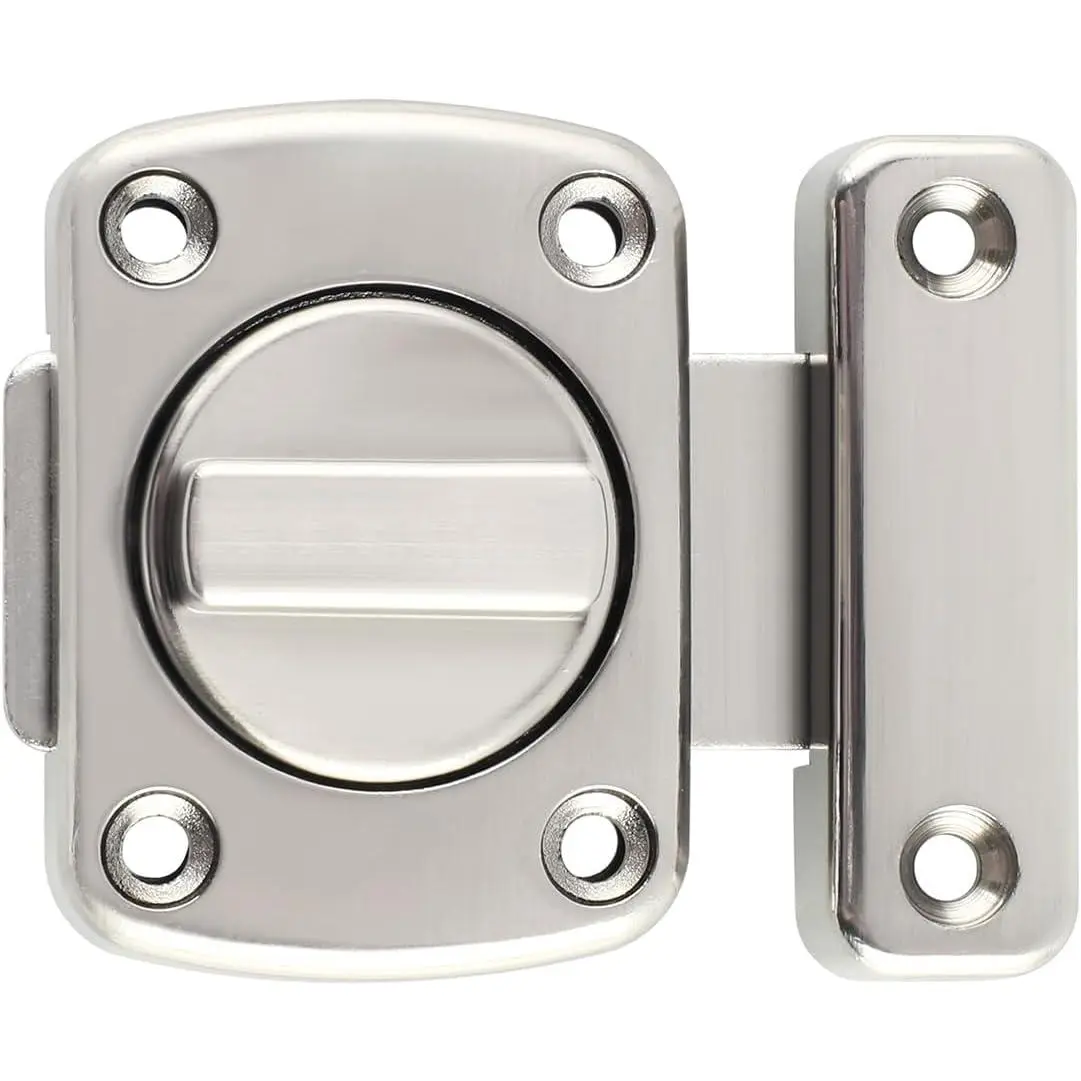 Slide Bolt Latches,Small Size Double Sided Rotate Lock for Cabinet | Rotary  Lock,Brushed Finish Heavy-Duty Gate Latch For Storage Box,Shed Door,  House,Wardrobe