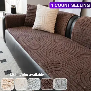 Luxury Sofa Protector Mat, Thick Soft Non-Slip All-Season Cushion, Pet-Friendly, Reusable Washable Sofa Slipcover