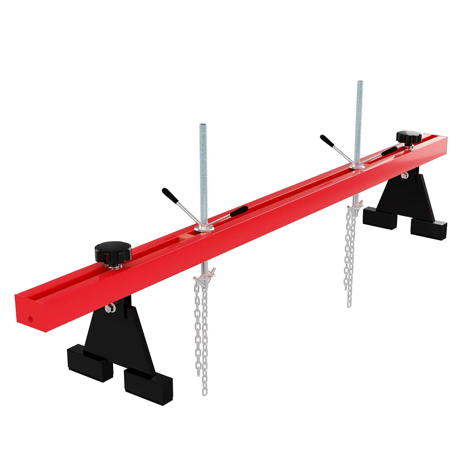Engine Support Bar, 1100 Lbs Capacity Engine Transverse Bar, Engine Hoist 2 Point Lift Holder Hoist Dual Hooks, for Home Garages & Auto Repair Shop, 2 Sizes, Multiple Colors