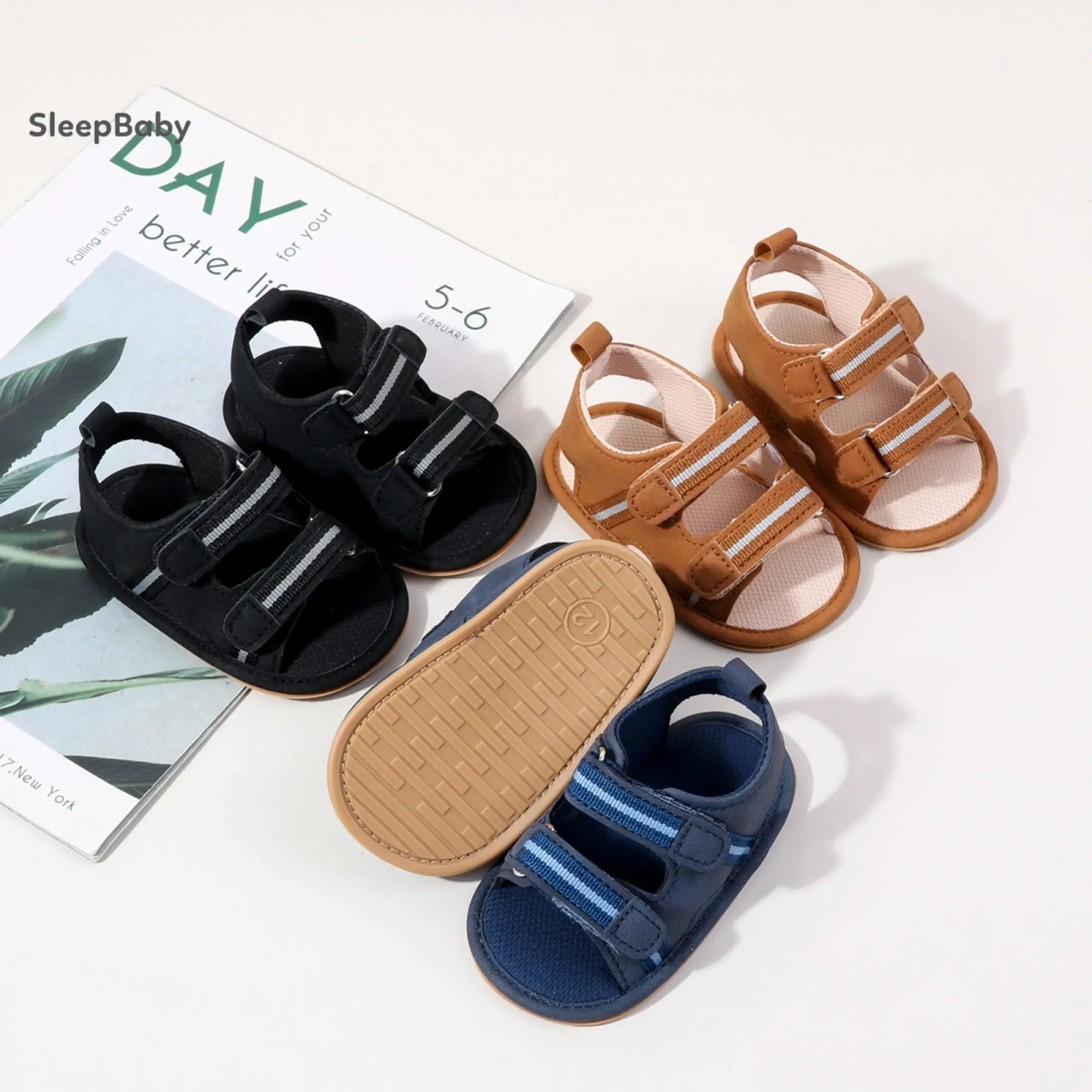 Infant Thong Sandals for 0-18 Months Boys & Girls, Summer Multicolor First Walking Shoes with 11.00cm-12cm Sizes, Hook-Loop Closure, PVC Outsole, PU Upper, Kids Shoes, Infant Sandals, 11.00 Cm, Hook-Loop Close