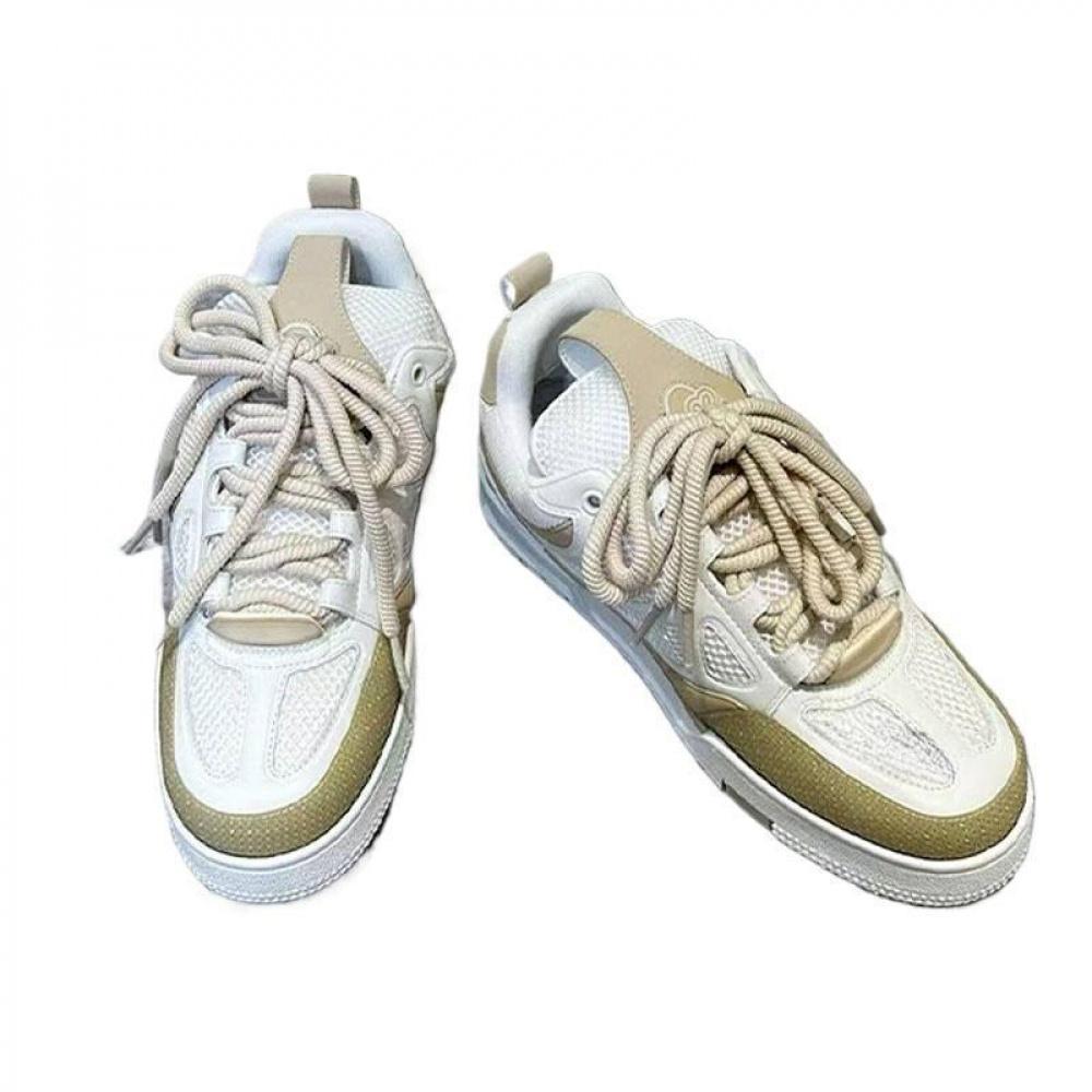 Brand Couple High Quality Net Basketball Shoes Women Casual Sports Men Breathable Bread Shoes Retro And Fashionable Board Shoes Picture Color