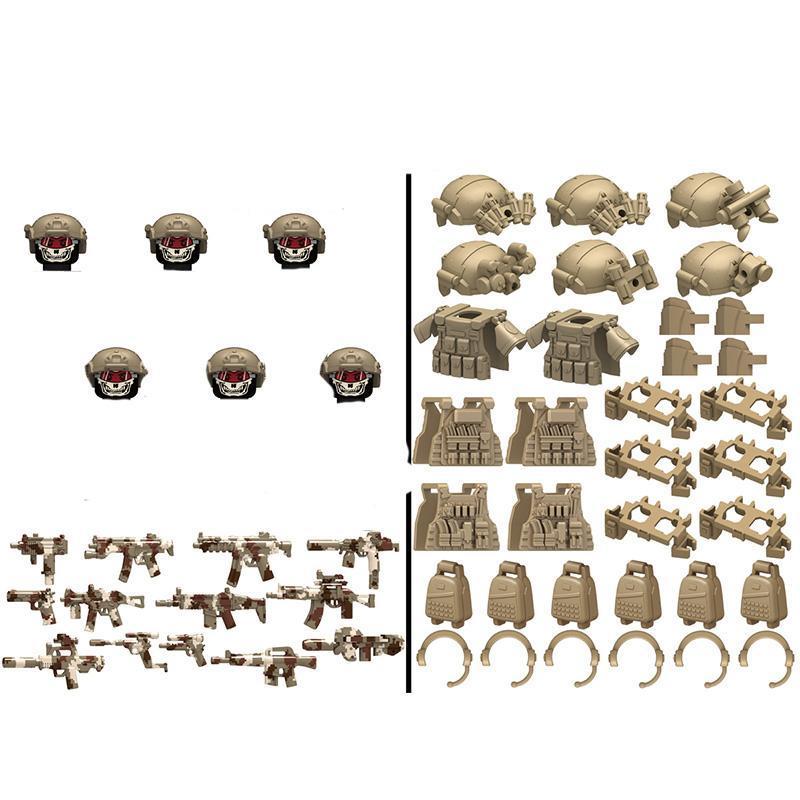 Military Army Building Blocks Ghost Modern City Special Forces Dolls Special Police Weapons and Equipment Boys Assembled popular