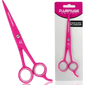 Professional 6.5 Inch Pink Hair Cutting Shears, Japanese Stainless Steel Salon Barber Hairdresser Scissors