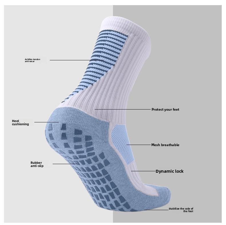 dispensing non-slip socks, wear-resistant sweat-absorbing and breathable sports socks, adult thickened towel bottom, medium tube football socks