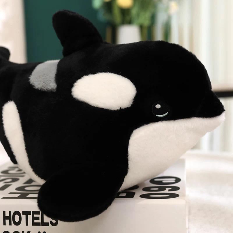 Lifelike Killer Whale Plush Toys Stuffed Orcinus Orca Fish Doll Cute Shark Cartoon Soft Sleep Pillow Kids Girls Baby Gift
