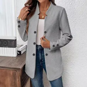 2026 Autumn and Winter Women's New Fashion Simple Commuting Three Double-button Jacket Top Suit Жакет Женский