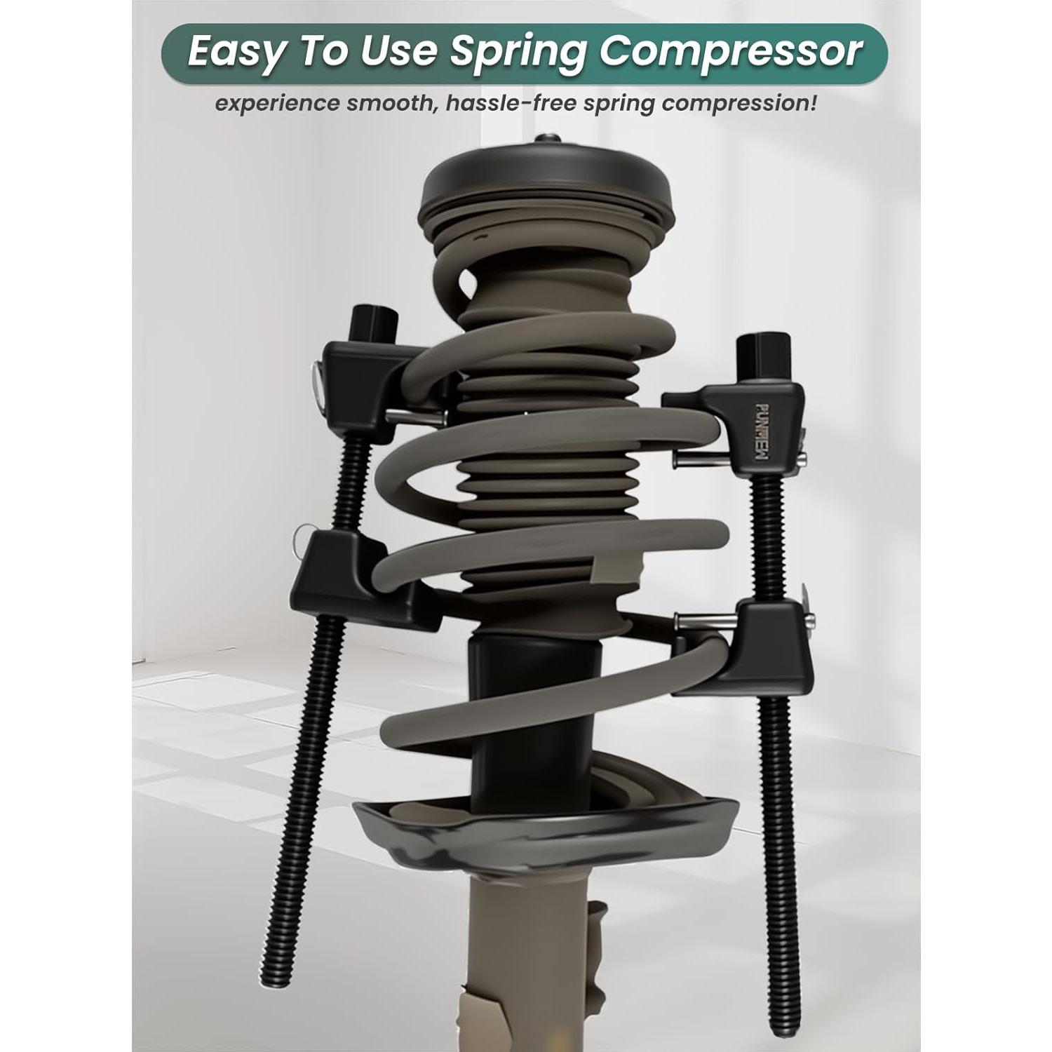 Coil Spring Compressor Tool 2 count Macpherson Strut Spring Compressor Tool for Suspension Work for 1/2" Square Drive, 7/8'' (22mm) Hex Socket