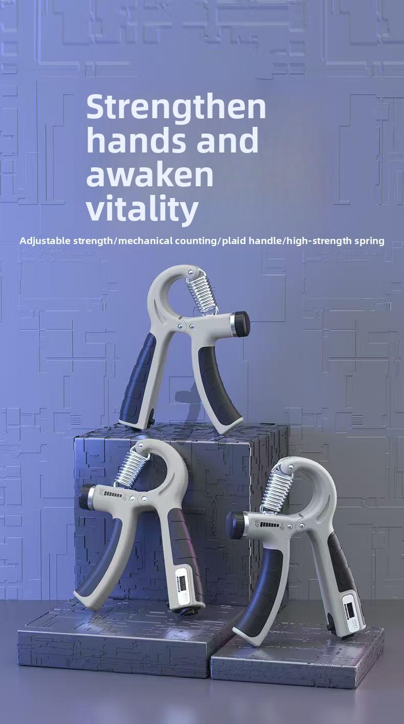 Adjustable R-Type Grip Strength Trainer with Counter – Hand & Wrist Exerciser