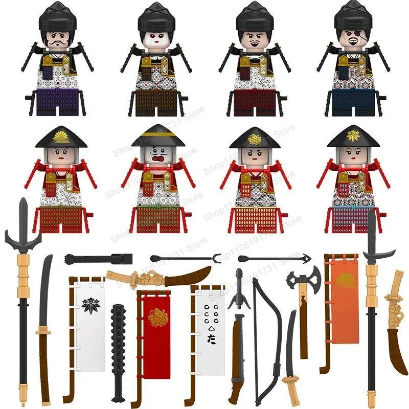 2026 new MOC Samurai Mini Bricks Action Figures Movie Game Accessories Assembly Building Blocks Toys for Children N326-333 WM6096