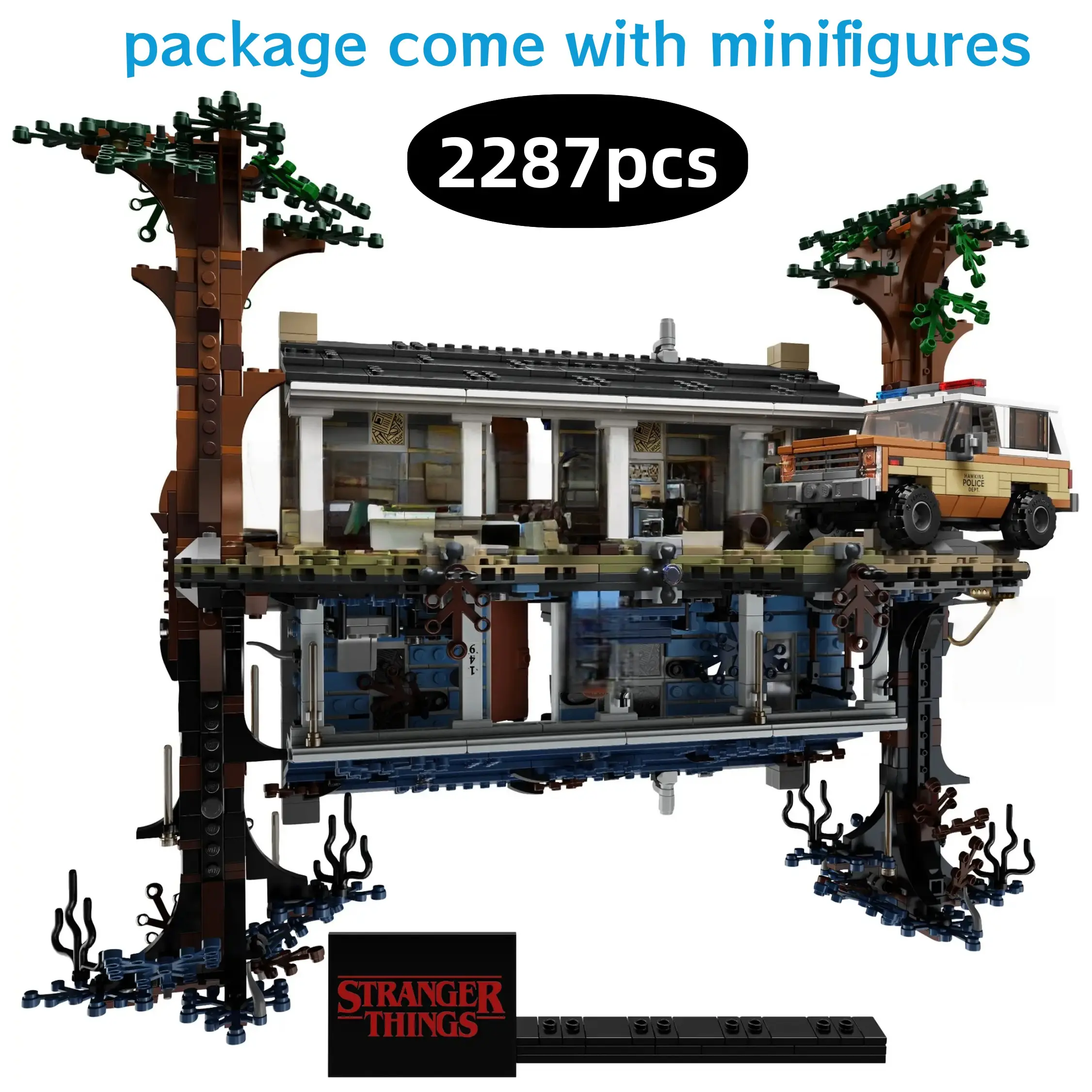 2026 2287pcs double-layer double-sided reverse world house three-dimensional MOC building model set decoration ornament model 11538 children's DIY interlocking brick puzzle building block toys, House building blocks, birthday and Christmas gifts