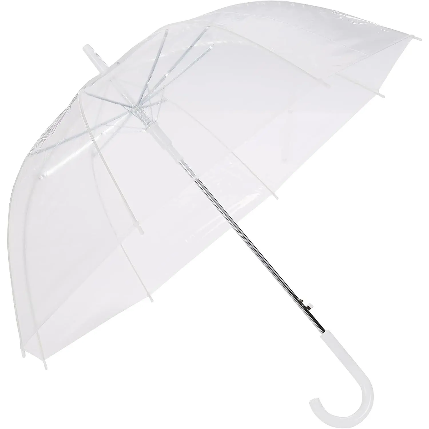 Clear Round Bubble Umbrella for Wedding & Rain |   35" Auto Open, Fiberglass Frame, Wide Coverage & Safety