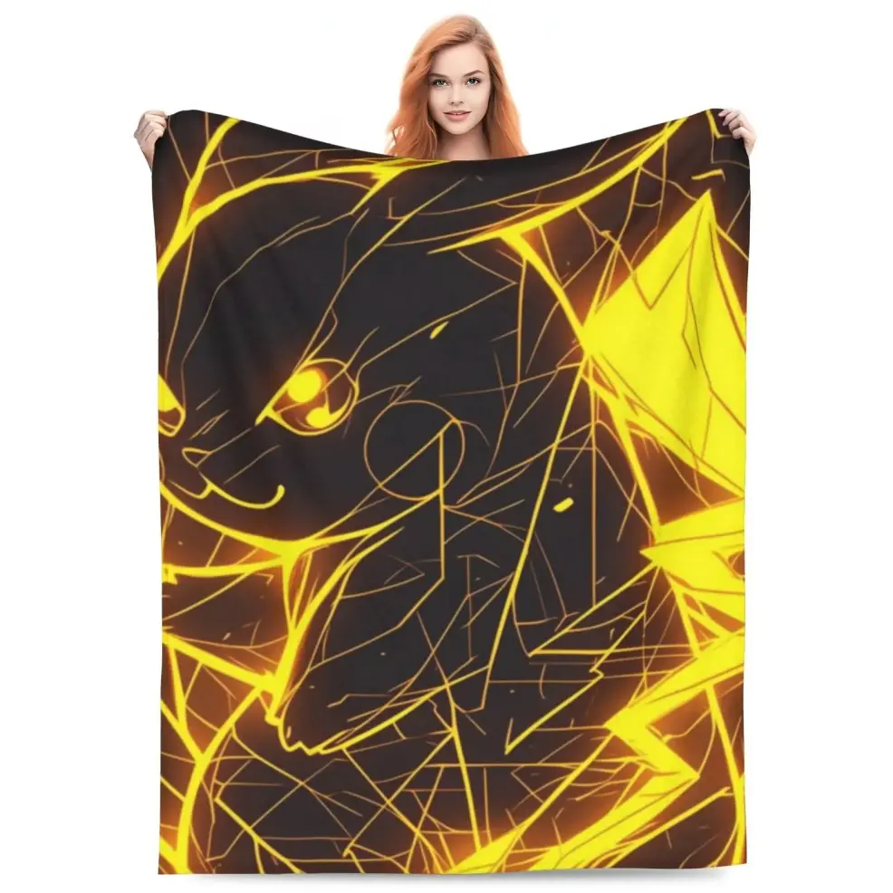 Cute Yellow Creature Blanket Soft Cozy Flannel Throw Couch Blanket, Baby Blankets and Adult Blankets, Travel Blanket Warm Bedding for Pattern Art Enthusiasts, Teens, Adults, Bedroom, Dorm, Living Room, Perfect Birthday Holiday Home Decor Gift
