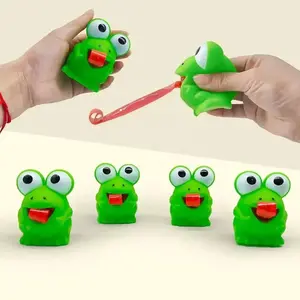 Creative Fidget Decompression pinch toy Frog Dinosaur Sticking Tongue Out Relieve Stress Children Fun Squeeze Interactive Toys