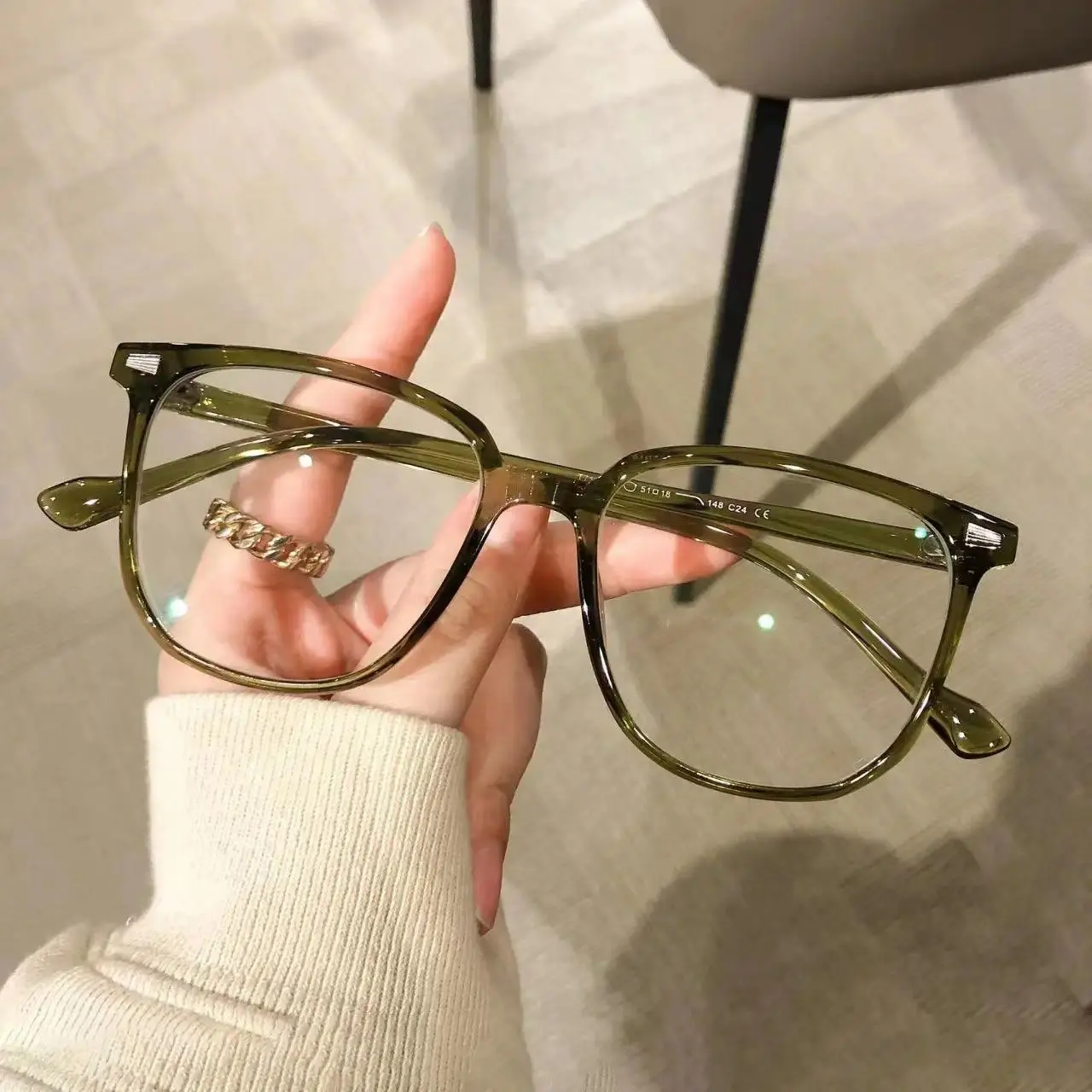 New Unisex Round Square Glasses for Men Women Myopia glasses Glasses Plain Glasses Nearsighted Eyewear Glasses -1.0 -2.5 -2