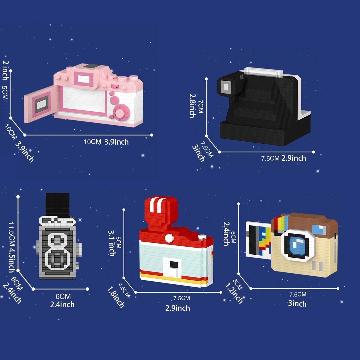 Mini Digital Camera Building Block Toy, Creative Building Blocks, Stem Building Blocks, Moc Blocks Set, Unisex Educational Gift for Kids, Birthday/holiday Present, Micro Part Assembly Kit