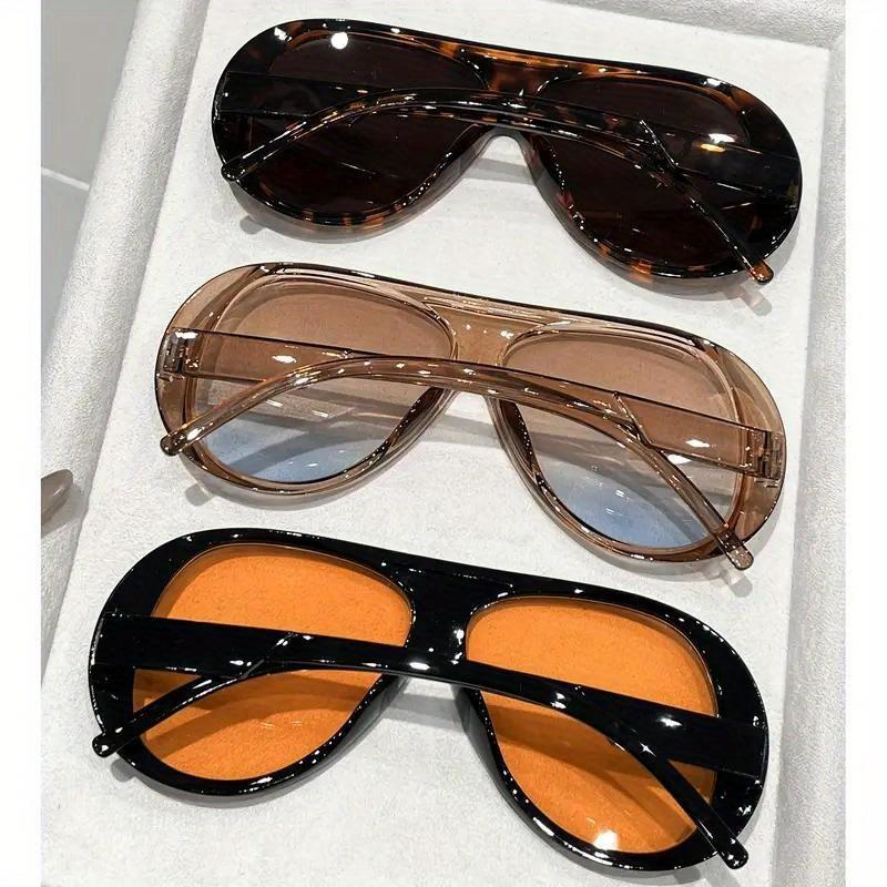 2pcs Set: Oversized Frame Design, Multiple Color Options, Stylish Large Frame Glasses