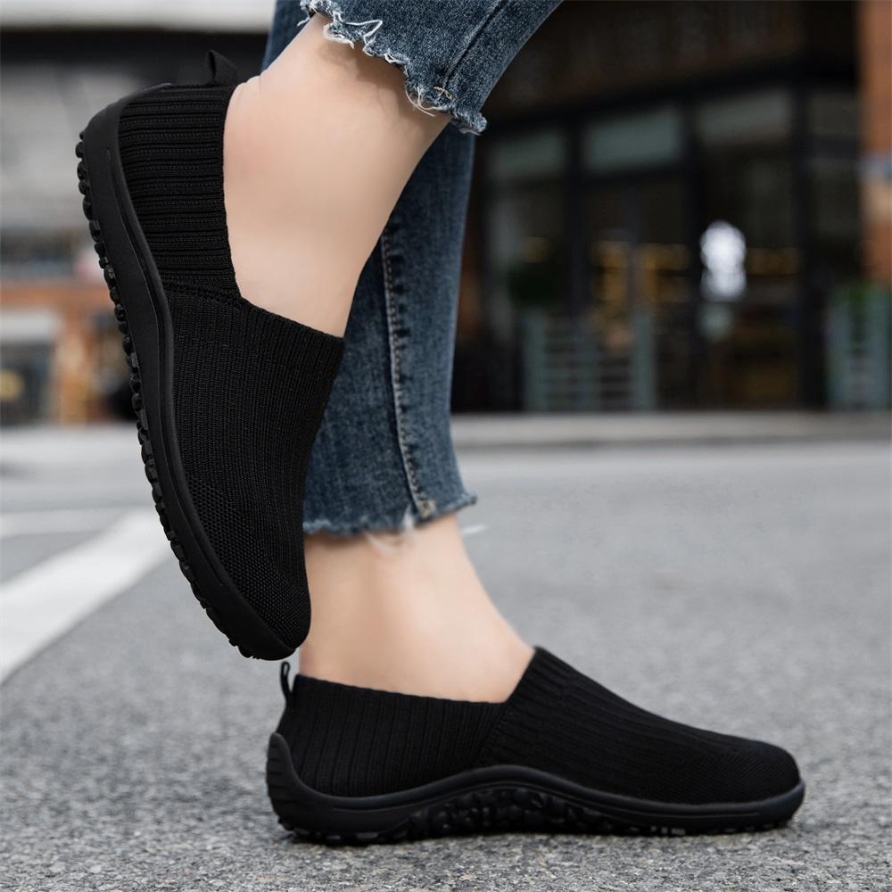 Women's Slip-On Barefoot Flats Casual Fashion Comfortable Shoes Lightweight Breathable Knitted Material Zero Drop Anti-slip Sole Minimalist Walking SpringStatements