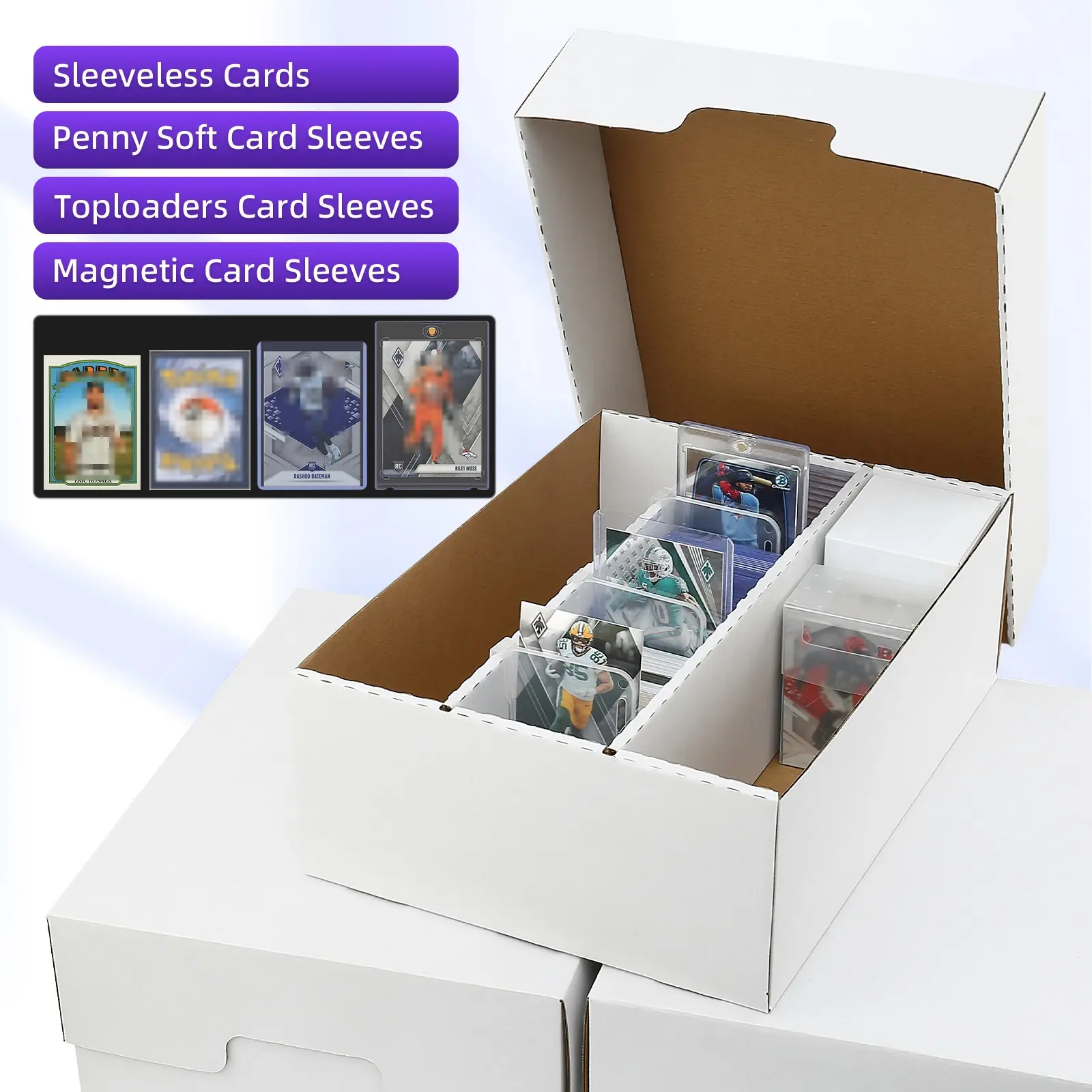 Collectible Card Storage Box, Wholesale Card Box, 7200 Cards Capacity, Paperboard Card Box, Collectible Card Organizer, Trading Card Storage