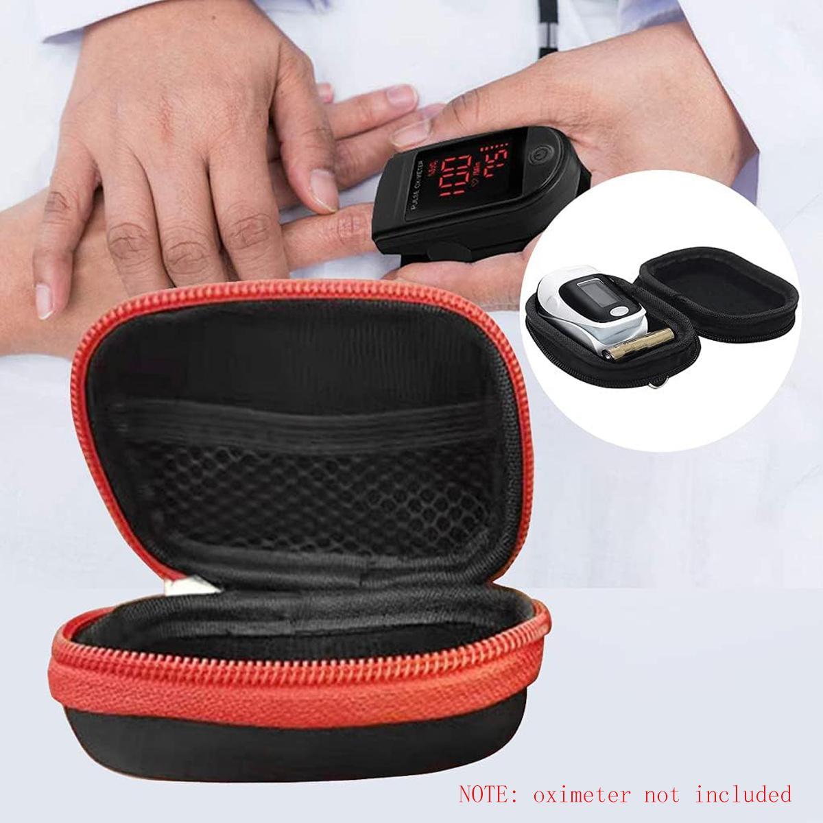 Portable Blood Oxygen Meter Case, Waterproof Pulse Oximeter Storage Box, Hard Eva Carrying Bag for Easy Transport, Durable Pouch, Travel Organization Pouch