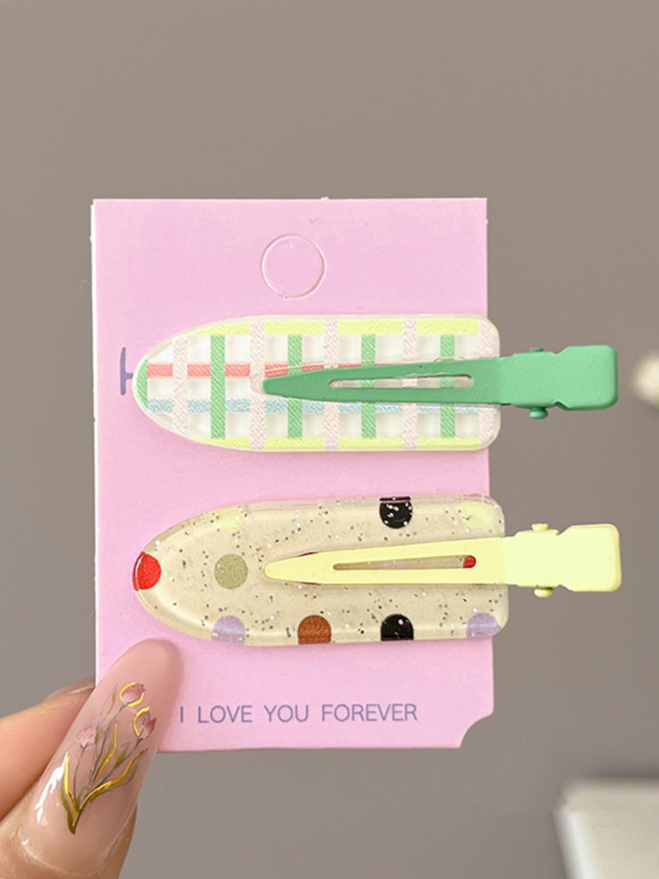 Dopamine Colorful Hair Clips Set, Cute Grape Design, Side Clip & Splitter, Fashion Accessories for Women, Daily Use