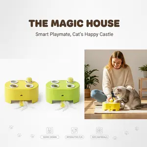 The Magic House cat toy is suitable for all cats. This rechargeable cat toy serves as an excellent educational toy and makes a perfect gift.