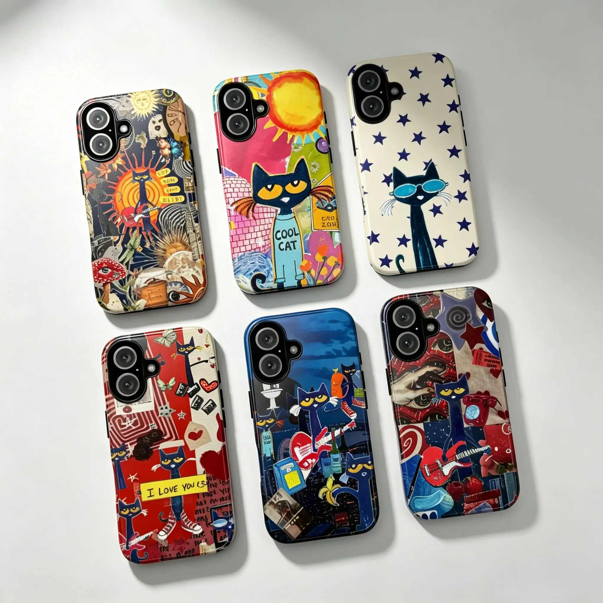 [non-magnetic]the Cat Durable Shockproof Smartphone Case - Trendy Artistic Design, Lightweight Slim TPU-Polycarbonate Casing, Stylish Protective Accessory for SAMS Galaxy S26 S25 S24 S23  Ultra Series, Cute Gift for Cat Enthusiasts, Slim Fit, Multi-Model