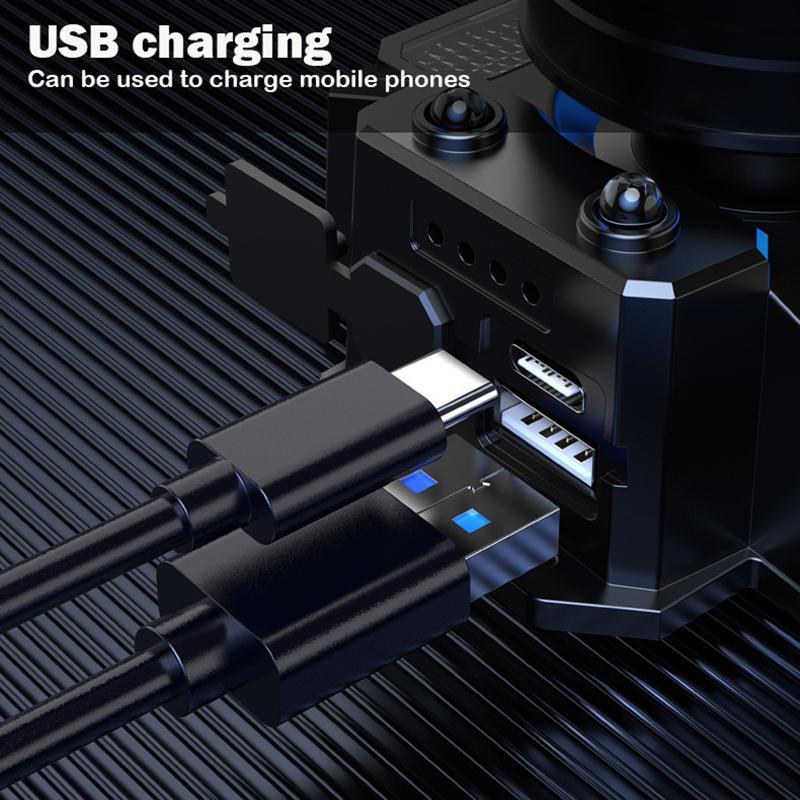 LED Headlamp, USB-Rechargeable Waterproof Headlamp for Exploration, Adjustable High-Performance Outdoor Camping High Powered Flashlight #   GLOBAL PICKS