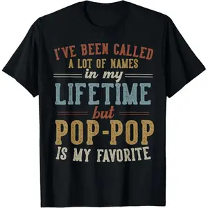 Short Sleeve Tee Pop-Pop Is My Favorite Name - Father's Day Pop-Pop T-Shirt