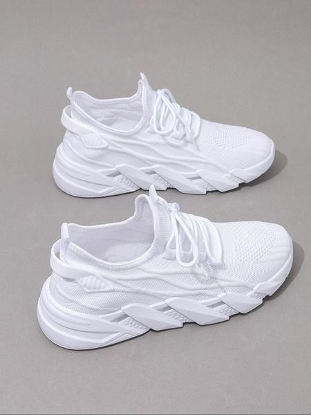 Men's Casual Sports Shoes, Shock Absorbing PVC Sole, Round Toe Low Top Design, All-Season Wearable, Comfortable & Durable