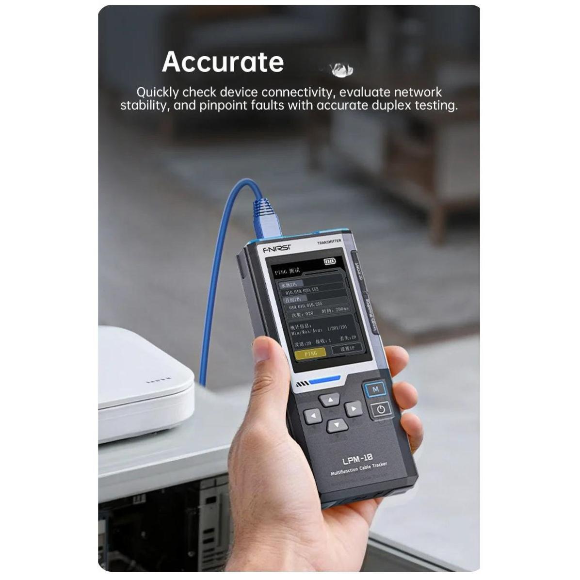 FNIRSI LPM-10A Multifunctional Network Cable Tracker with 2.4-inch
