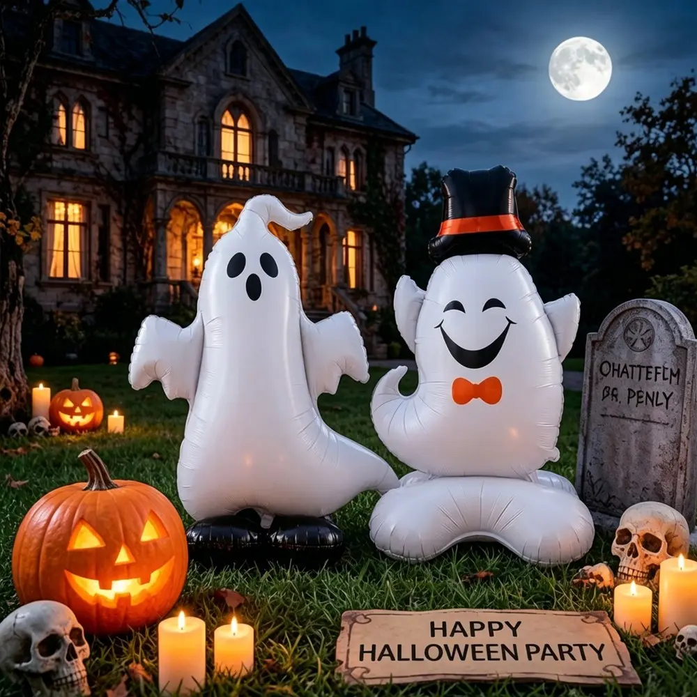 Halloween Vertical Aluminum Foil Balloon, Halloween Party and Haunted House Decoration, Masquerade Ball Background Board