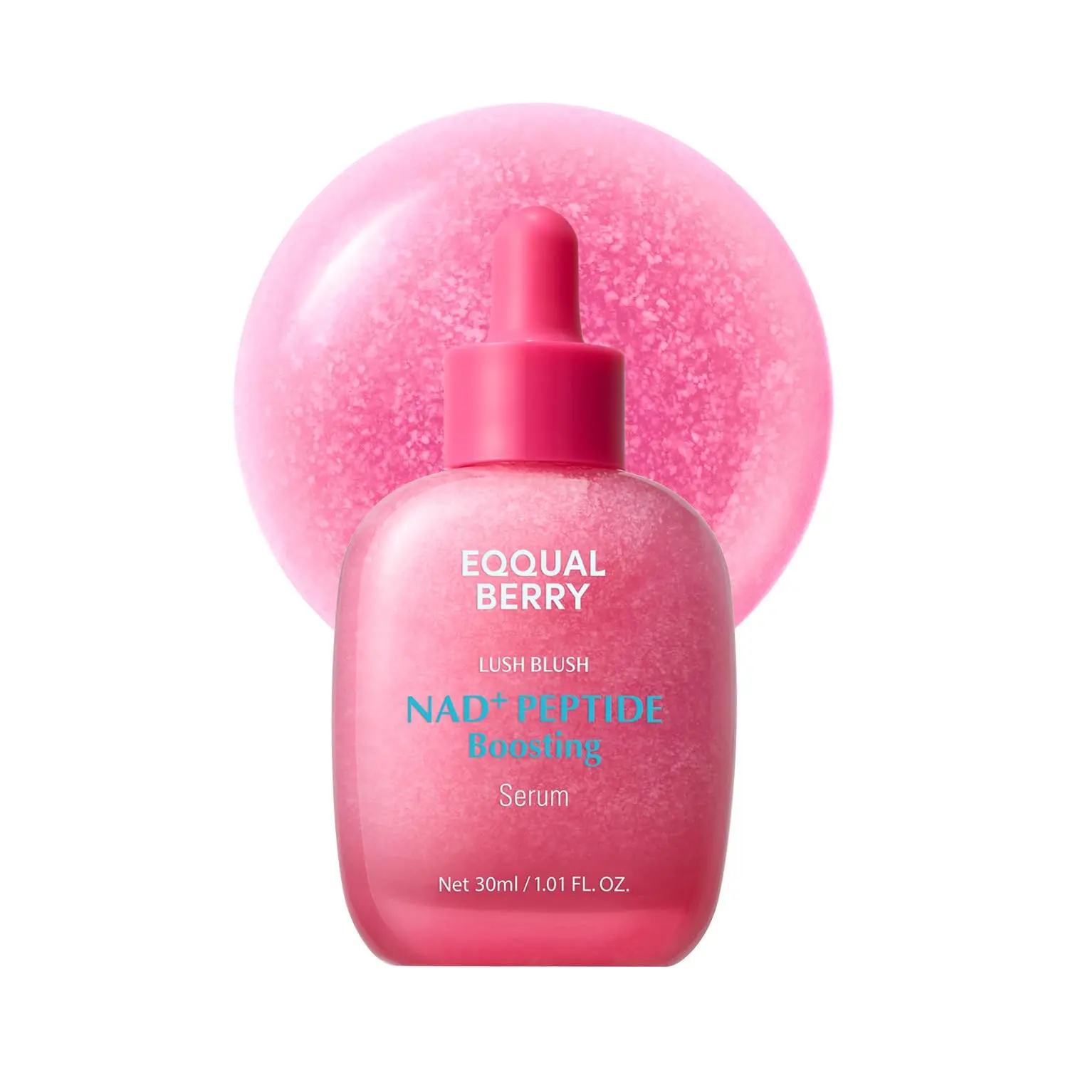 EQQUALBERRY NAD+ Peptide Boosting Serum |   14 Peptide Serum for Face, Neck & Body |   Vegan Collagen & Pink Serum for Anti-Aging, Firming & Lifting |   Korean Skincare (1.01 oz / 30ml)