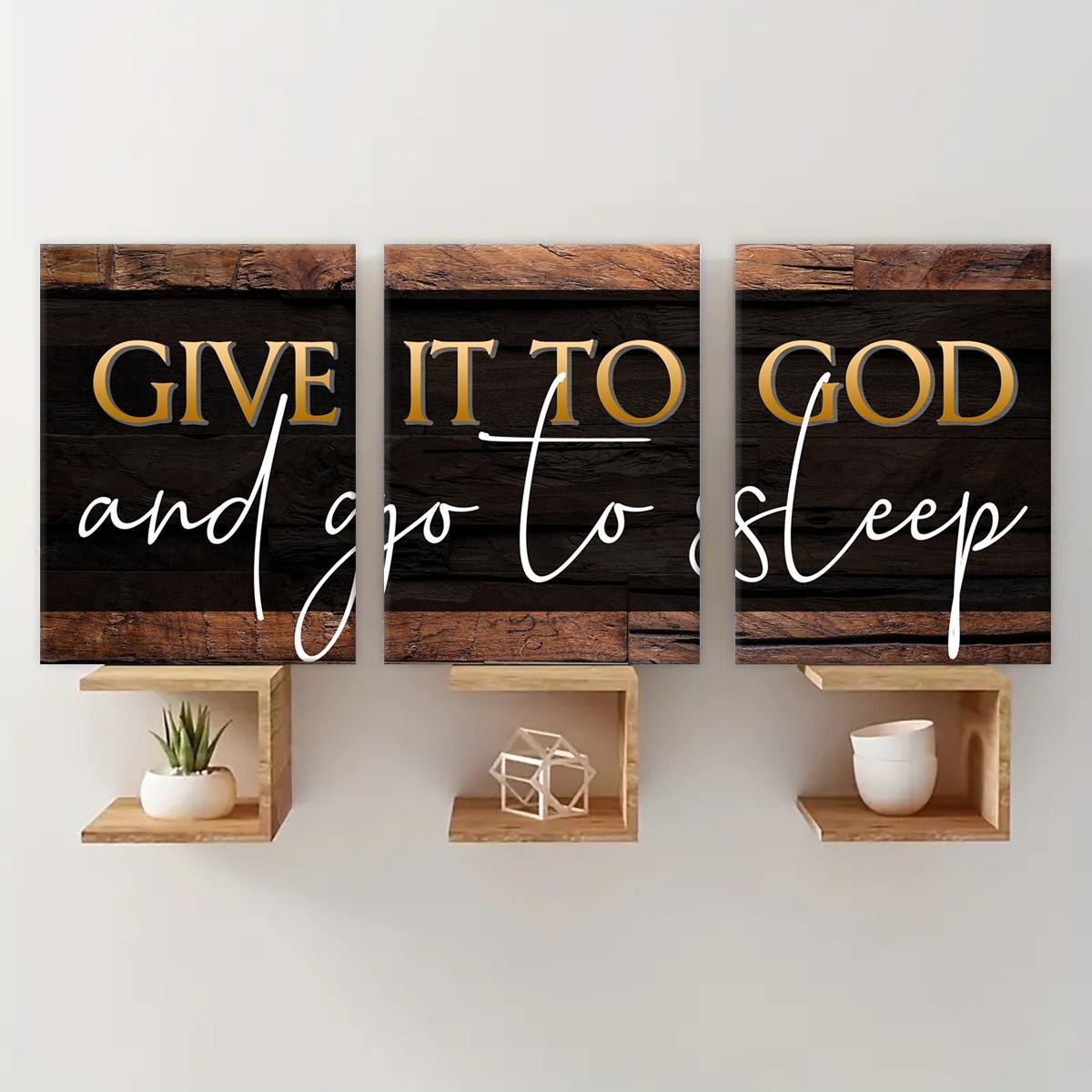 Wooden Framed Canvas Painting, 3 Counts/set Letter Pattern Western Wall Art, Vintage Art Canvas, Modern Home Decor, Vintage Letters Print for Living Room Home Office Hotel
