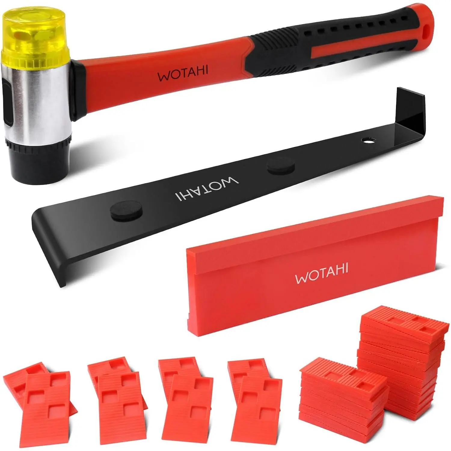 43-Piece Pro Laminate Flooring Installation Kit| 35 mm-Faced Fiberglass Handle, 40 Spacers, Duty Pull Bar and Tapping Block