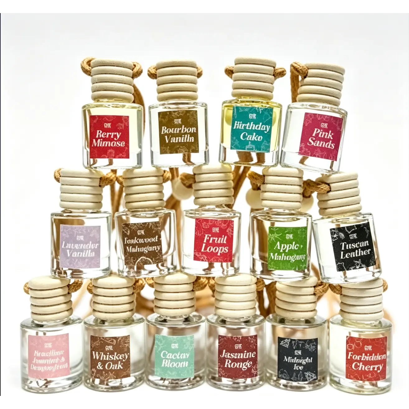 Hanging Car Air Freshener with Essential Oil - Fragrant Birthday Gift for Friends, Car Odor Remover, 60+ Days Long-Lasting Scent, Random Fragrance, Fragrant Gift