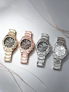 4pcs Luxury Steel Band Men's Watch Set, Quartz Analog Round Face, Casual Style, Perfect Gift for All Occasions