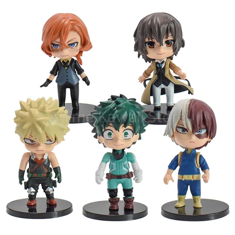 5Pcs/Set Anime My Hero Academia Action Figures Midoriya Izuku Bakugou Katsuki Todoroki Shouto Ochaco Uraraka Kirishima Model Toy
