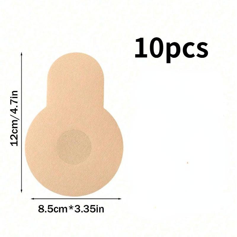 5 Pairs 8cm Disposable Breast Lift Tape, Seamless Push-Up Bra, Invisible Backless Bra, Anti-Slip Design, Ideal for Large Breasts