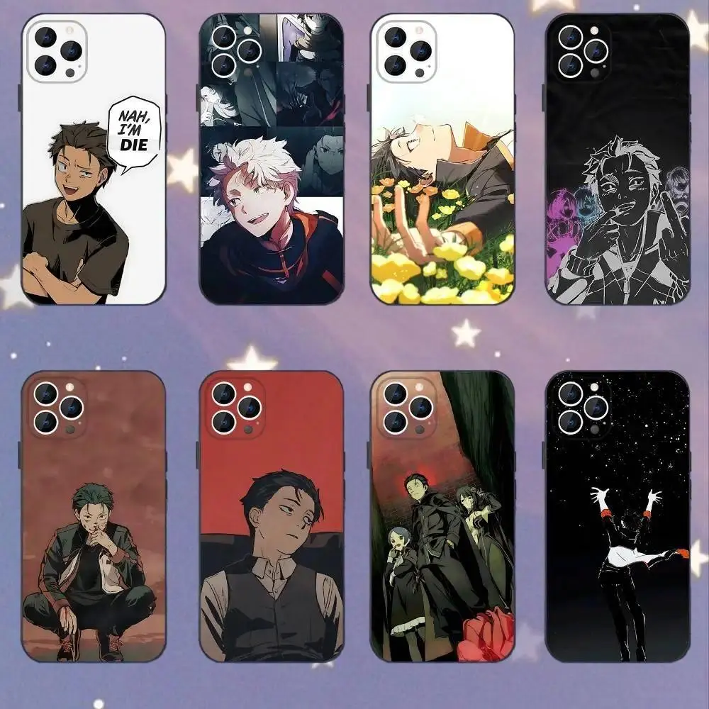 Re Zero Natsuki Subaru Anime Phone Case Soft Black Cover For iPhone 11-17 Pro Max/Plus & Samsung Galaxy S23-S25