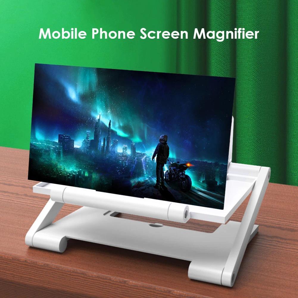 3D HD Phone Screen Amplifier Folding Mobile Phones Magnifying Glass Stand Video Amplifier Bracket Enlarge Eye Protector